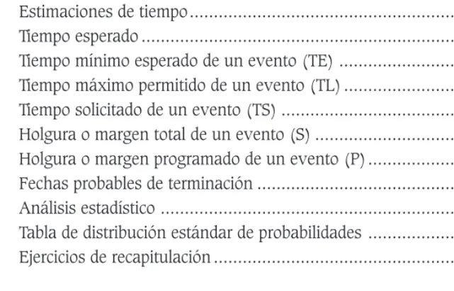 Tabla de distribución estándar de probabilidades ..........................