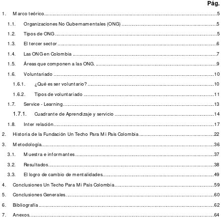 TABLA DE CONTENIDO