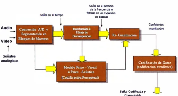 Fig. 2. 13  Esquema general de u"n codificador de audio 