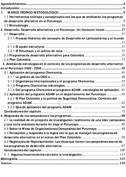 Tabla  de  Contenido 
