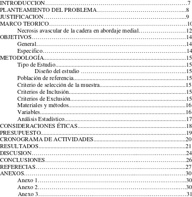 Tabla de contenido 