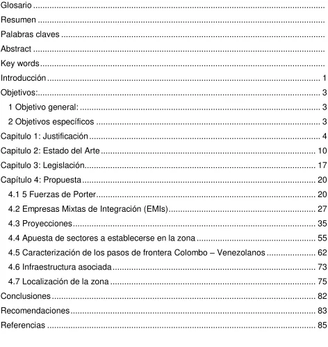Tabla de Contenido 