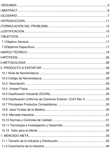 TABLA DE CONTENIDO 