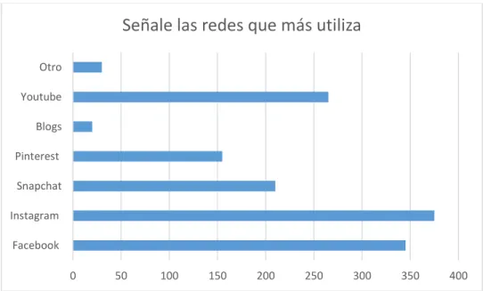 Figura 2. Redes más utilizadas 