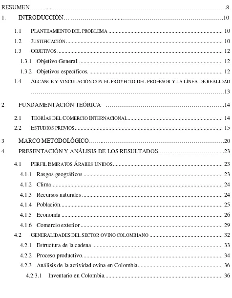 TABLA DE CONTENIDO 