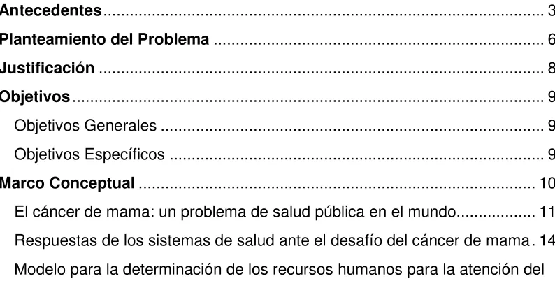 Tabla de Contenido 