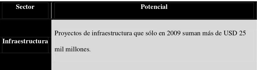 Cuadro 5. Sector Infraestructura 