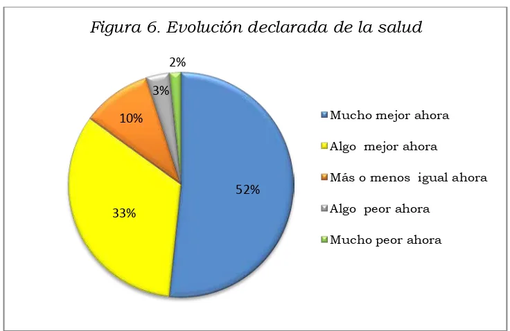 Figura 6. Evolución declarada de la salud 