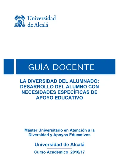 LA DIVERSIDAD DEL ALUMNADO: DESARROLLO DEL ALUMNO CON NECESIDADES ...