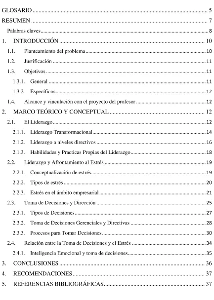 Tabla de contenido 