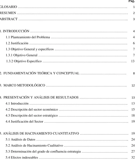TABLA DE CONTENIDO 