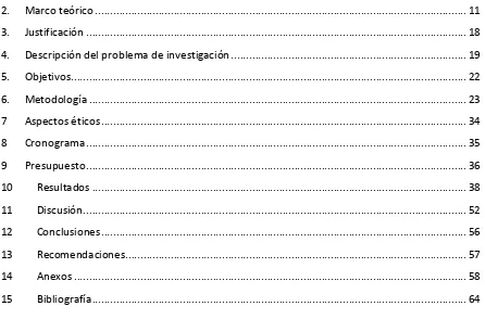 Tabla 1. Tabla de resultados tamaño de muestra. ..............................................................