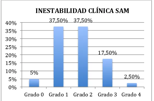 Figura 3. Clasificación de inestabilidad clínica pre-quirúrgica 