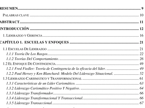 TABLA DE CONTENIDO 
