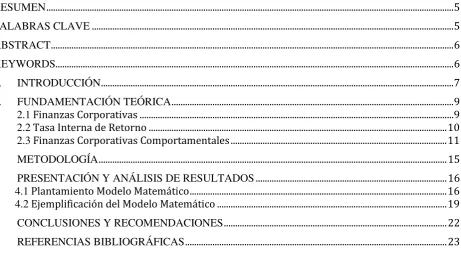 TABLA DE CONTENIDO 
