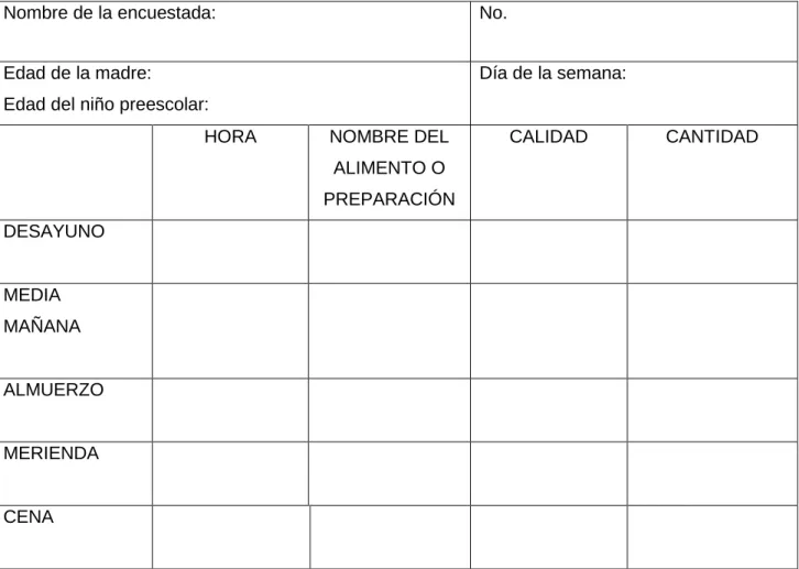 Tabla No. 1. 