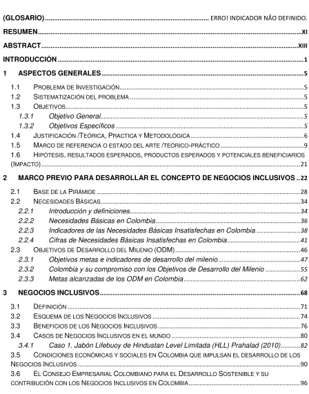 TABLA DE CONTENIDO 