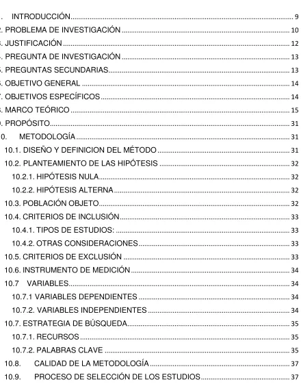 TABLA DE CONTENIDOS 