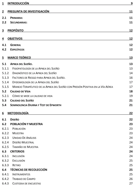 TABLA DE CONTENIDO 