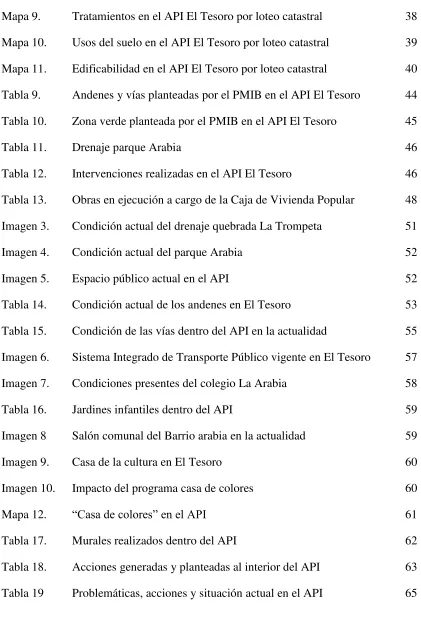 Tabla 19 Problemáticas, acciones y situación actual en el API 