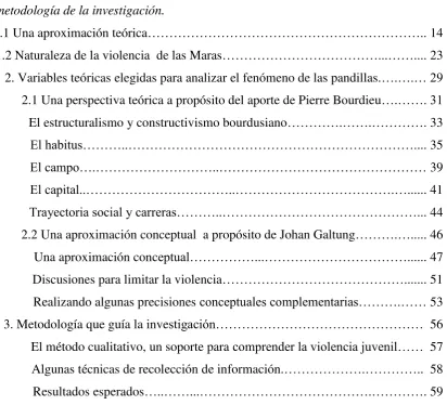 Tabla de contenido  