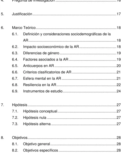 TABLA DE CONTENIDO 