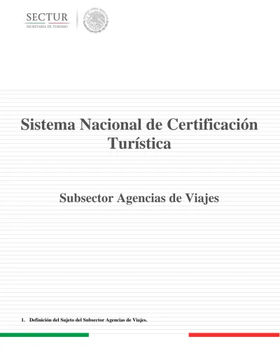 Sistema Nacional De Certificación Turística 5700