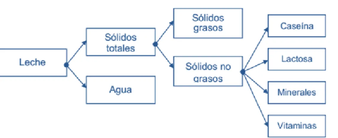 Figura 4. Principales componentes de la leche.  