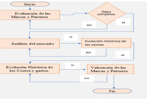 Figura 9 Fases para valoración de la Marcas y Patentes.  