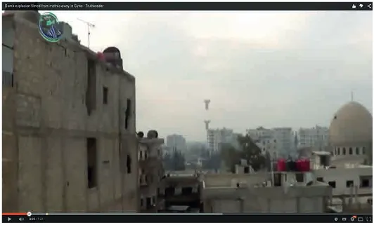 Figura 2: Cidadão registra bomba caindo ao lado de seu apartamento, na Síria, pela categoria “Registro Factual”2.