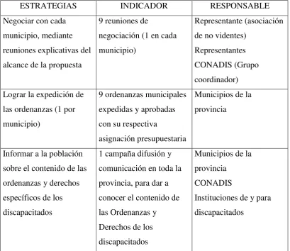 CUADRO 1. ESTRATEGIAS DEL PLAN PROVINCIAL 