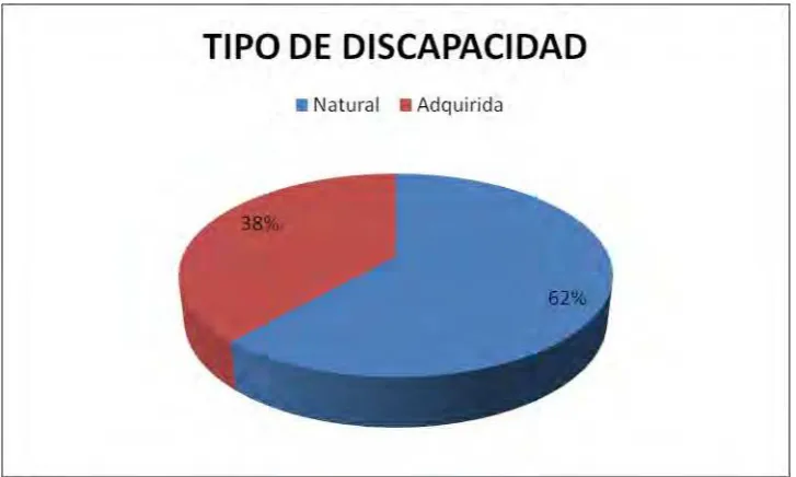 CUADRO 3.  TIPO DE DISCAPACIDAD 