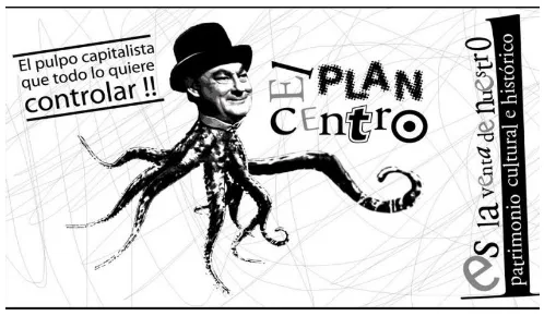 Figura 4-2. ¿Un centro para quién? página del Fanzine Fanáticos del Centro  Fuente: Colectivo Pandemia