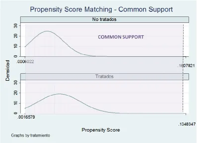 Tabla 4. Comparación de medias del Propensity Score  