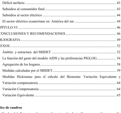 Cuadro  1.1: Estructura de costos  determinación de  tarifas a consumidor…….    9        