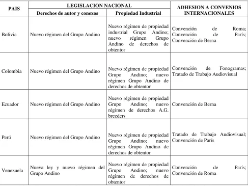 Tabla 3: Evolución normativa de la Propiedad Intelectual en la CAN 