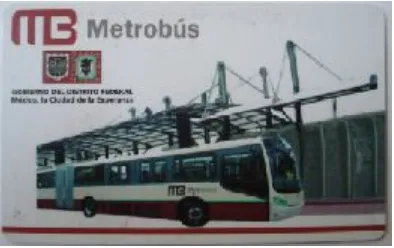 Figura 8. La primera tarjeta de prepago utilizada en el Metrobús Insurgentes 