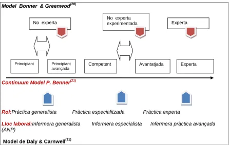Figura 1. Comparació models infermera experta i marc teòric P. Benner    