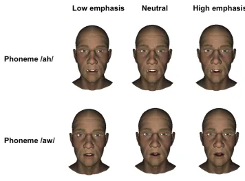 Figure 4.17: Emphatic visemes for /ah/ and /aw/ phonemes.