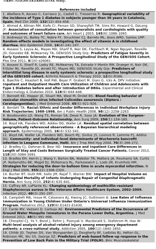 Table: Articles included in our study.  