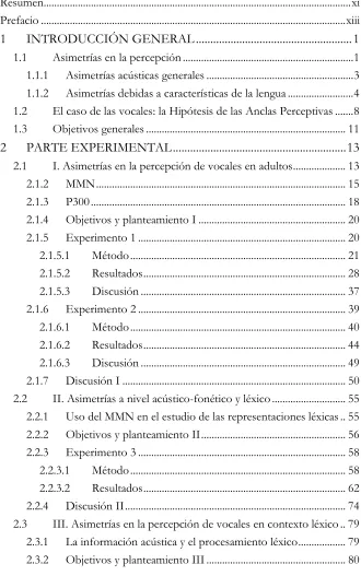 Tabla de contenidos 