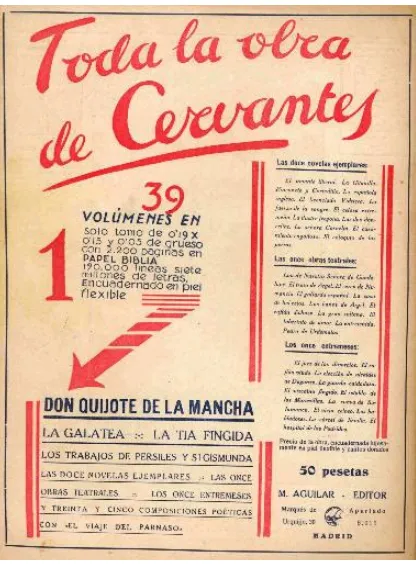 Fig 1: Publicidad de “Obras eternas” en ABC (1934)