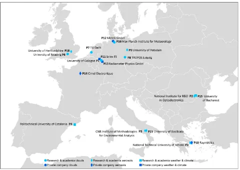 Figure 1.4 Map representing the geographical distribution of ITaRS partners. Linkages are deepened through secondments; typically one to their co-supervisor at another academic partner (P1-P9) and one to an associated partner (i.e., a private company; P10-