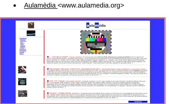 Figura 2: Interfície del web Aulamèdia 