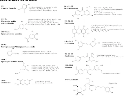 Figura 5. Estructura química dels no-flavonoids (Andres-Lacueva, 2009). 