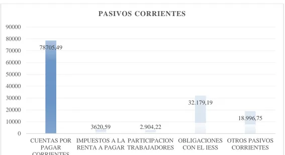 Figura 4: Gráfico Pasivos Corrientes periodo 2016  Fuente: Información proporcionada por la compañía