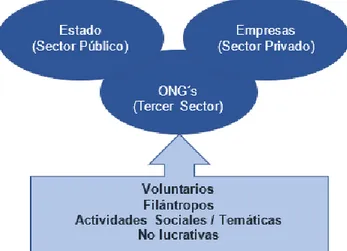 Figura 1 Esquema de los sectores de la economía  Elaborado por: Gómez Rosero, O (2018) 