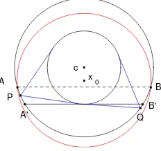 Figura 2.4: Existen, al menos, dos puntos P y Q en ∂K ∩ ∂CR.