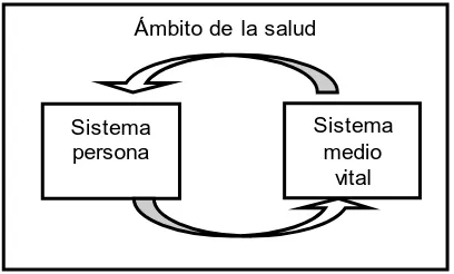 Figura 1.1. Concepción interaccionista-sistémica en la generación de la salud.  Elaboración propia  