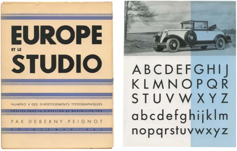 FIG. 12: Cassandre, Bifur, Deberny & Peignot, 1929.